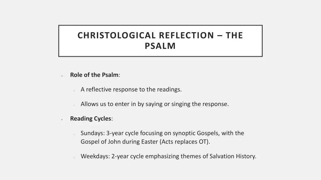 christological reflection the psalm