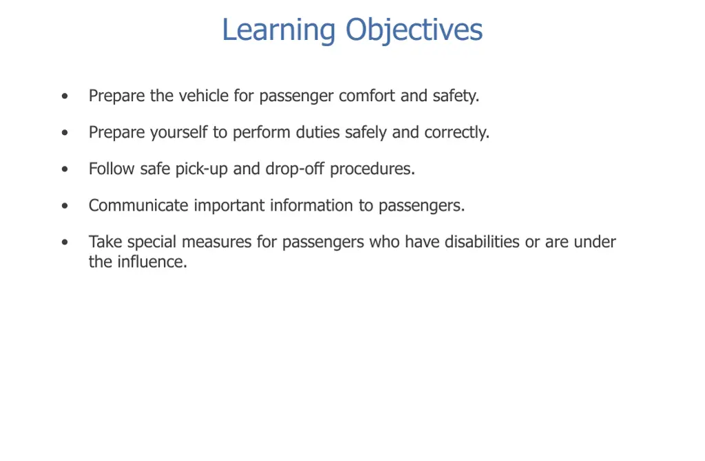 learning objectives