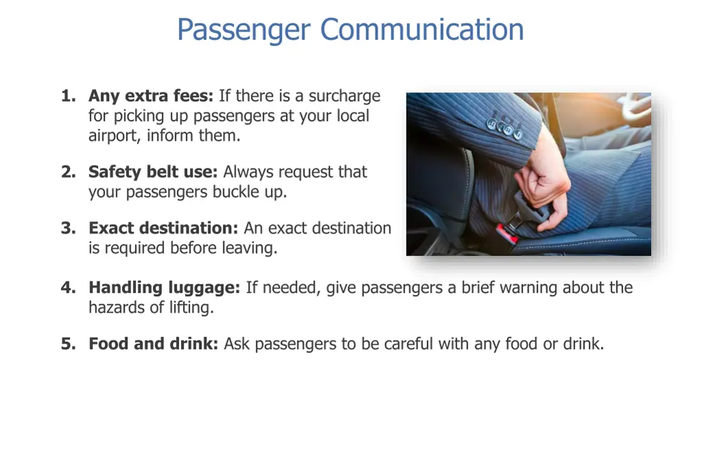 passenger communication