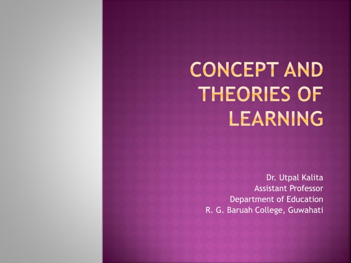 concept and theories of learning