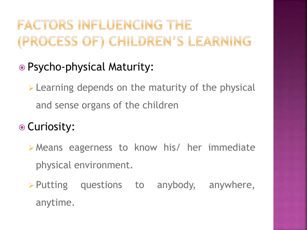 factors influencing the process of children 1
