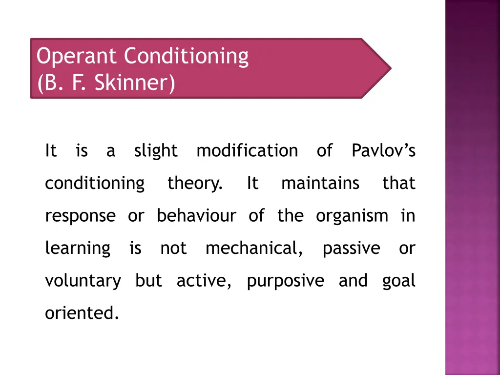 operant conditioning b f skinner