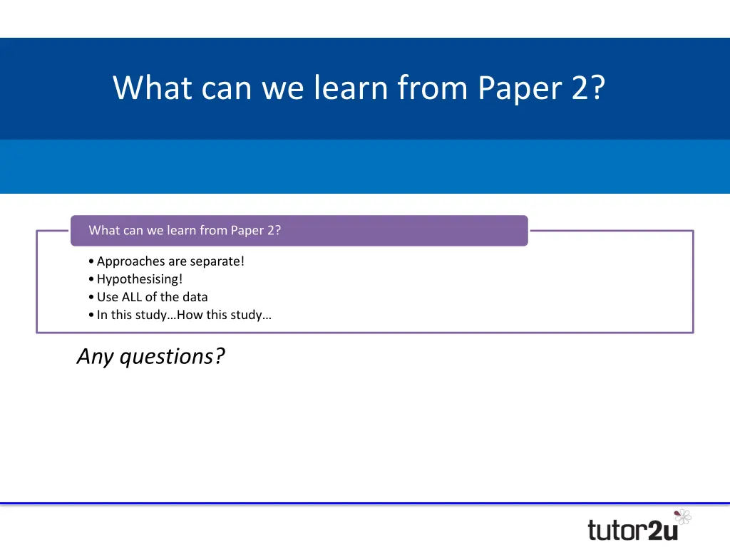 what can we learn from paper 2 1