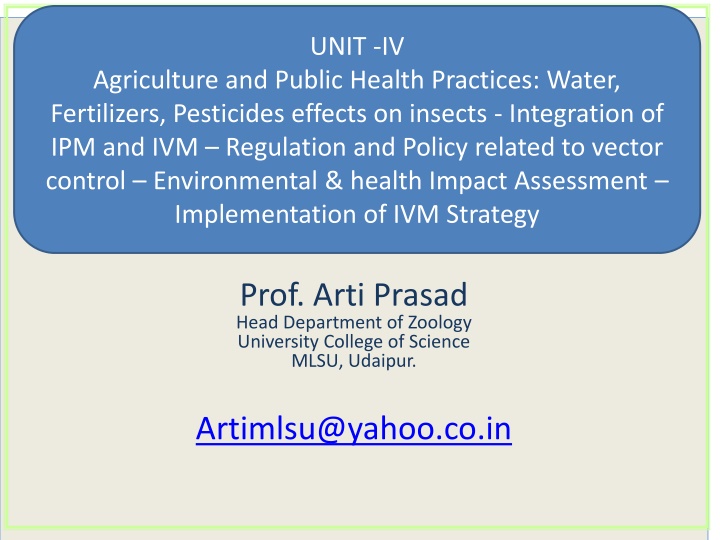 indoor residual spray india unit iv