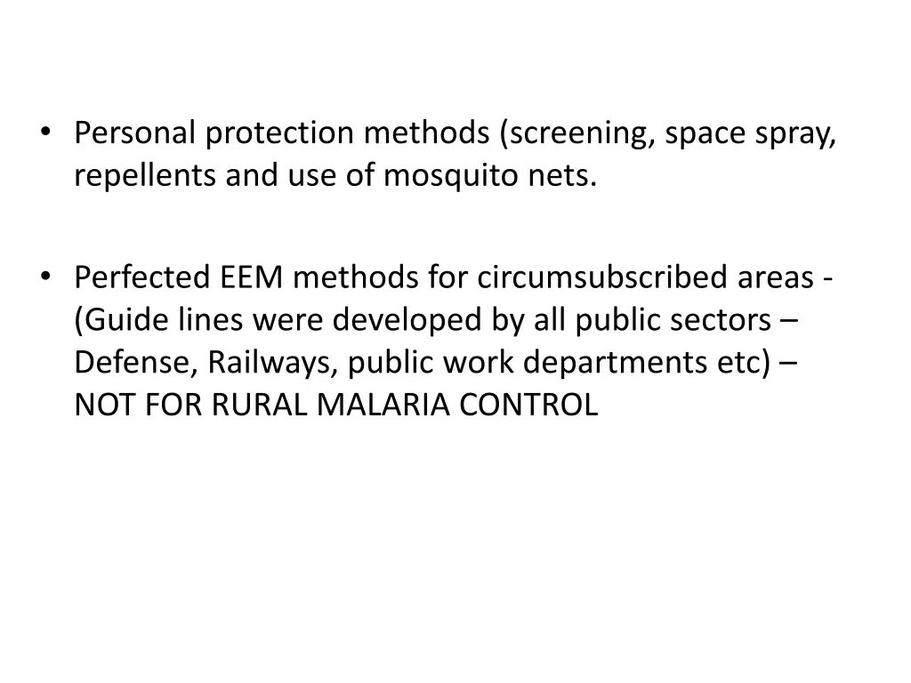 personal protection methods screening space spray