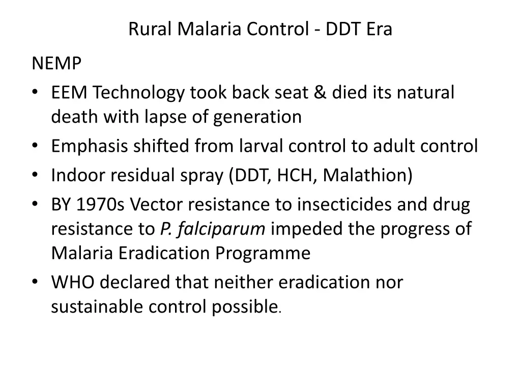 rural malaria control ddt era