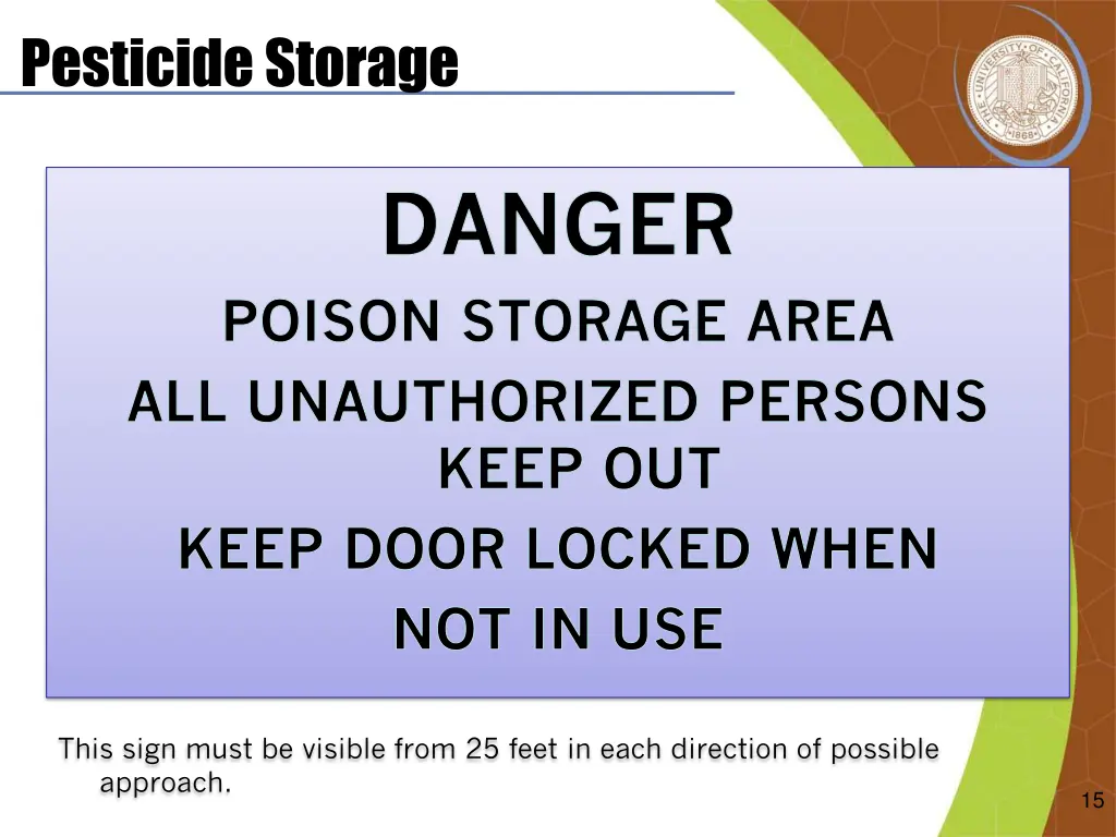 pesticide storage