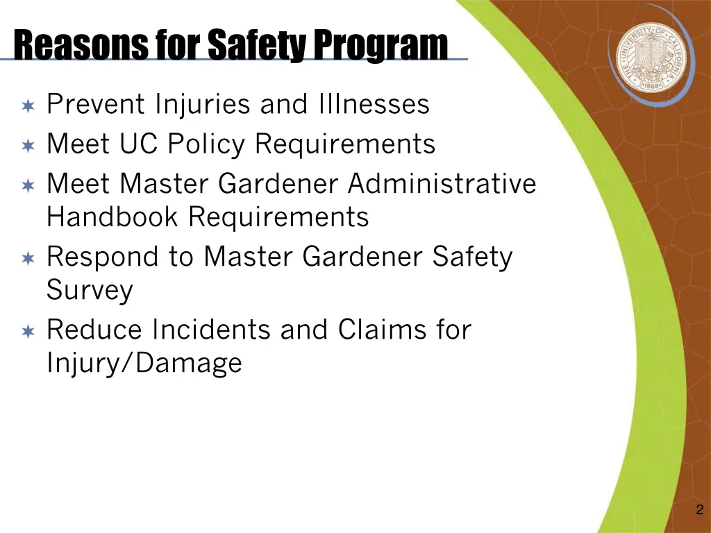 reasons for safety program