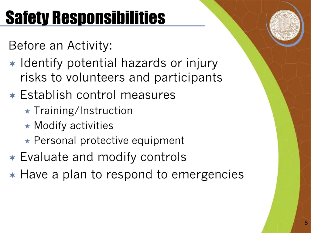 safety responsibilities