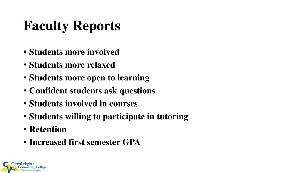 faculty reports