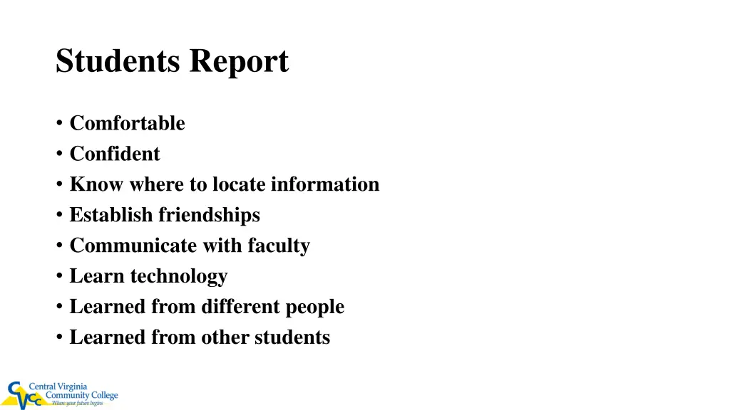 students report