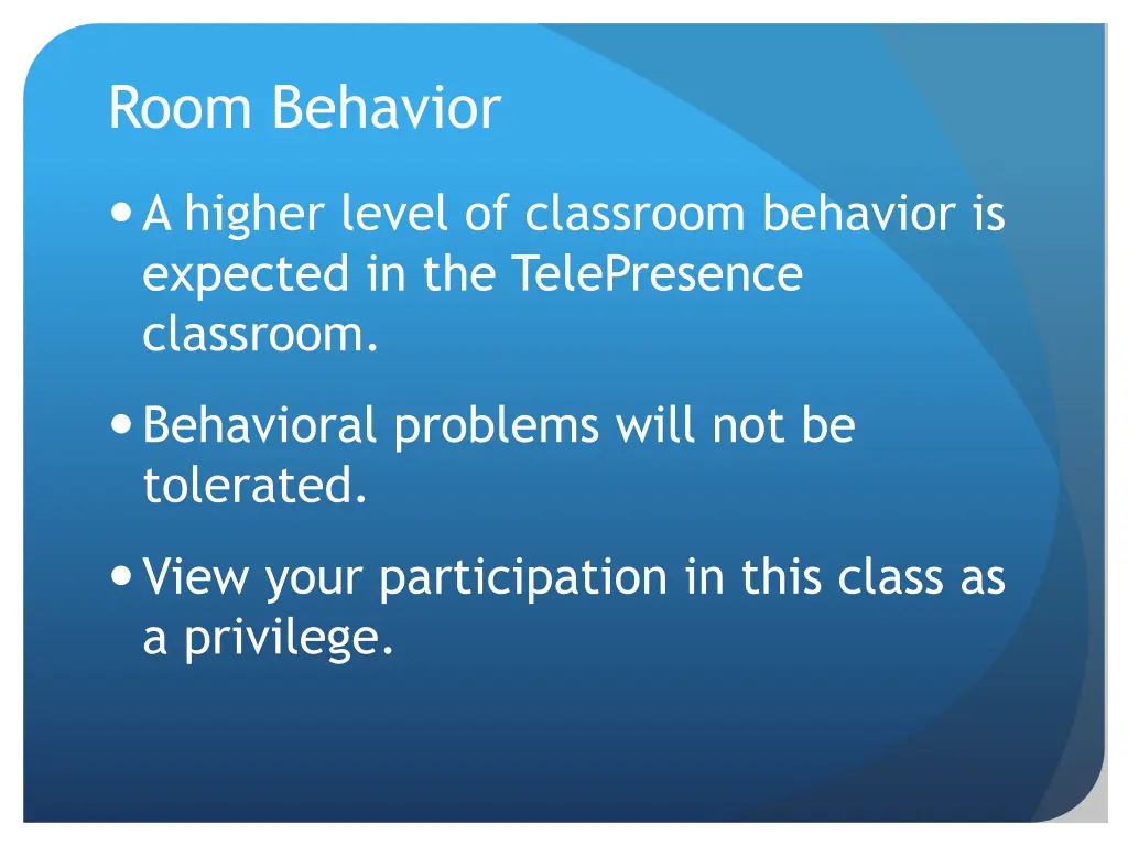 room behavior
