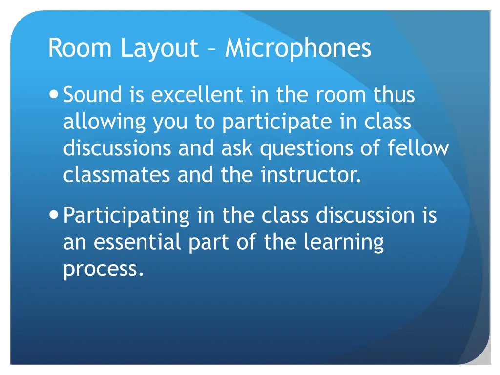room layout microphones