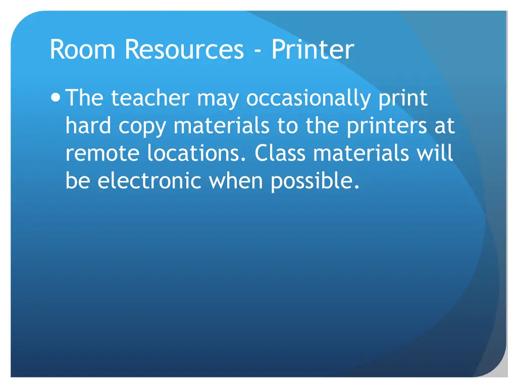 room resources printer