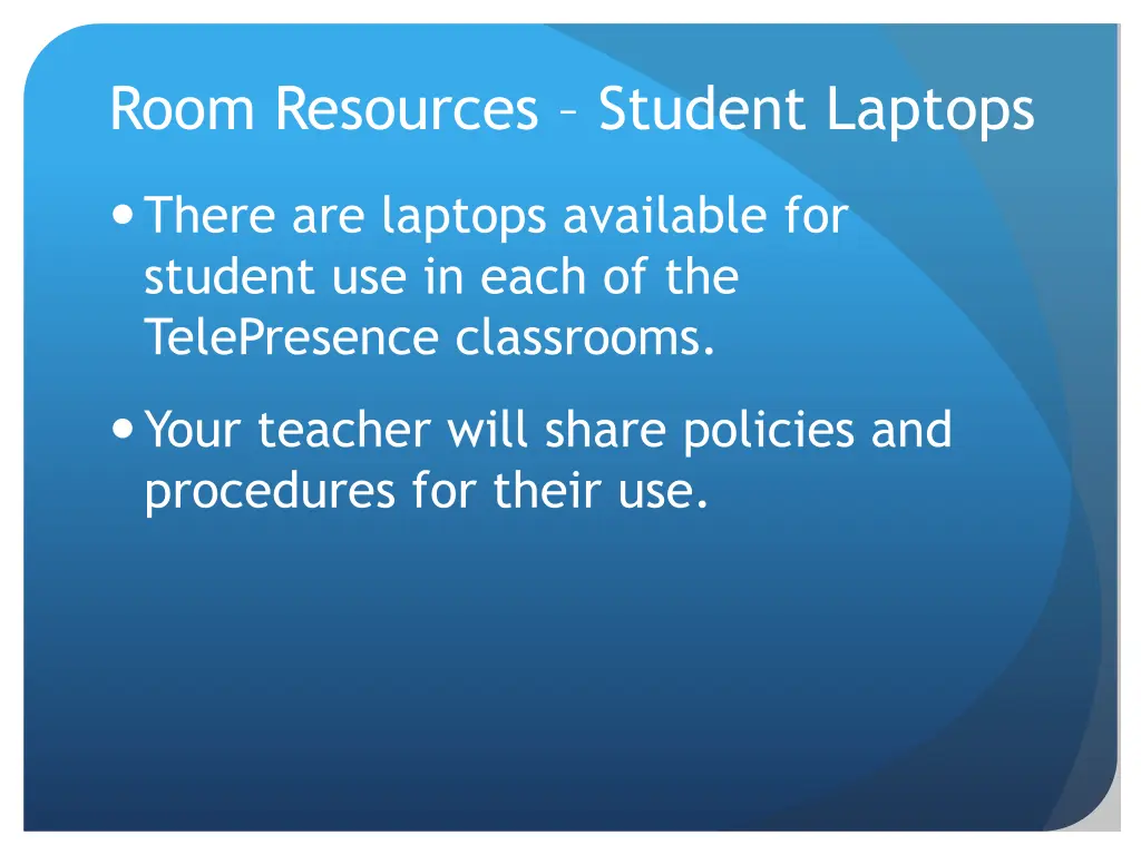 room resources student laptops