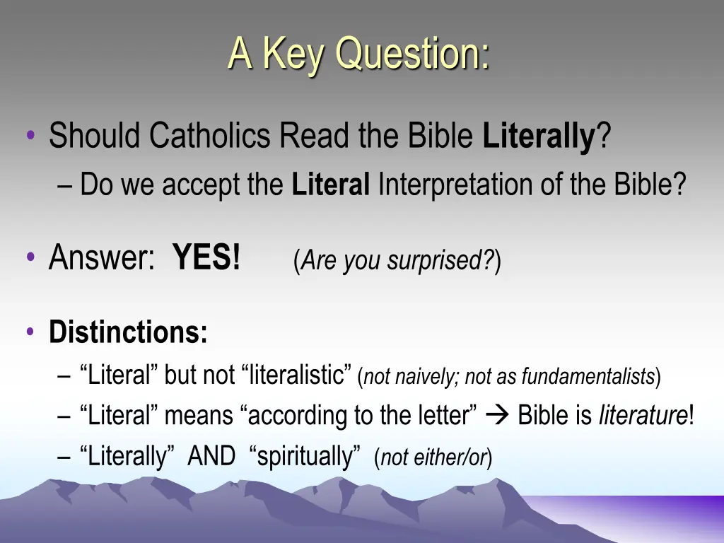 a key question