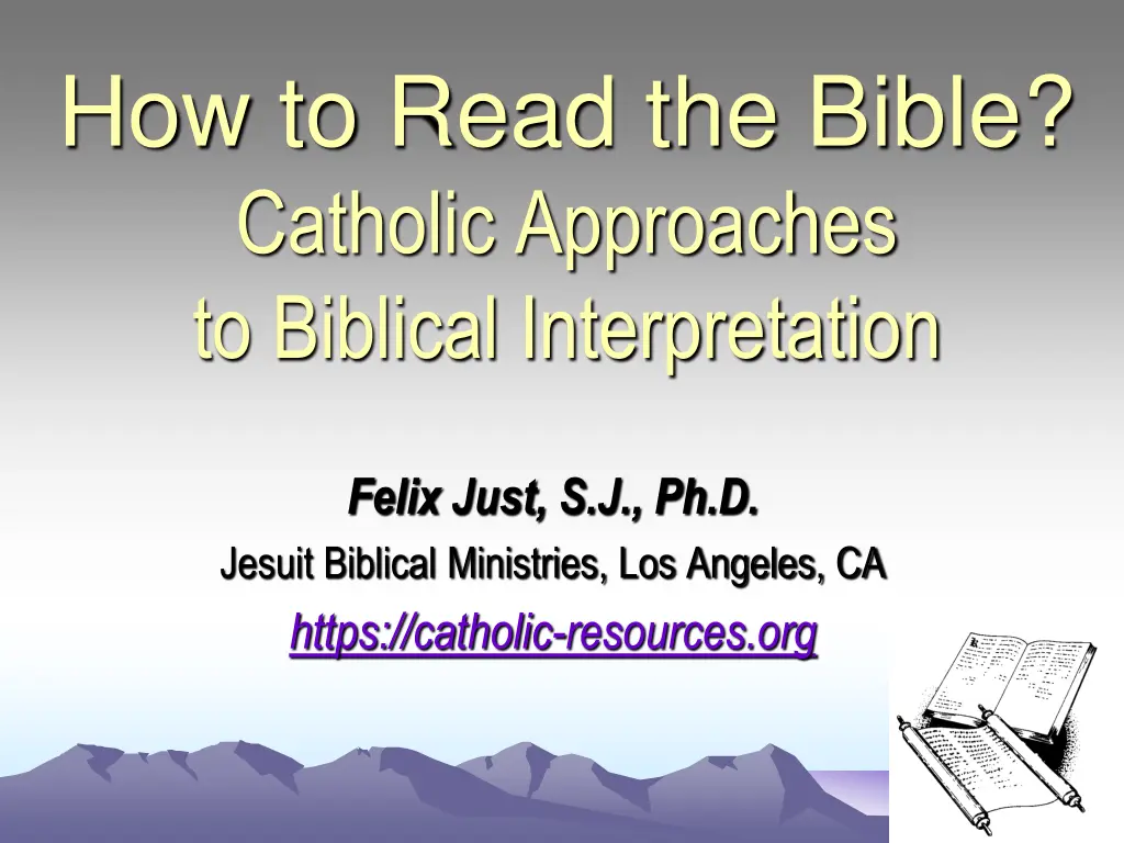how to read the bible catholic approaches