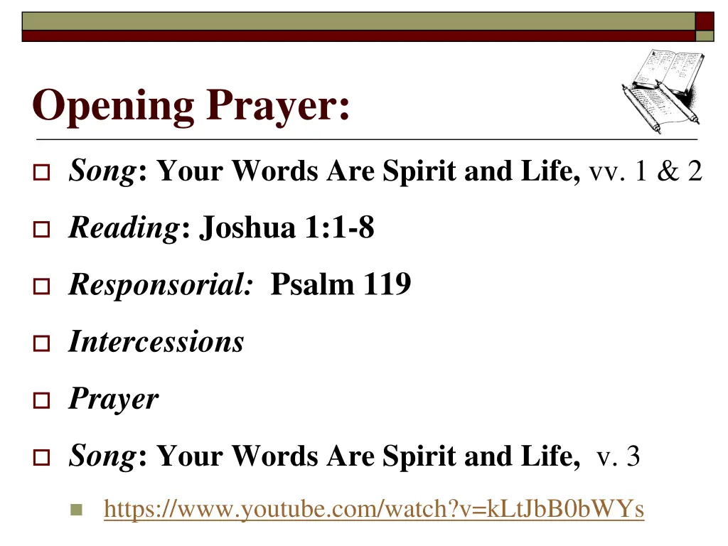 opening prayer