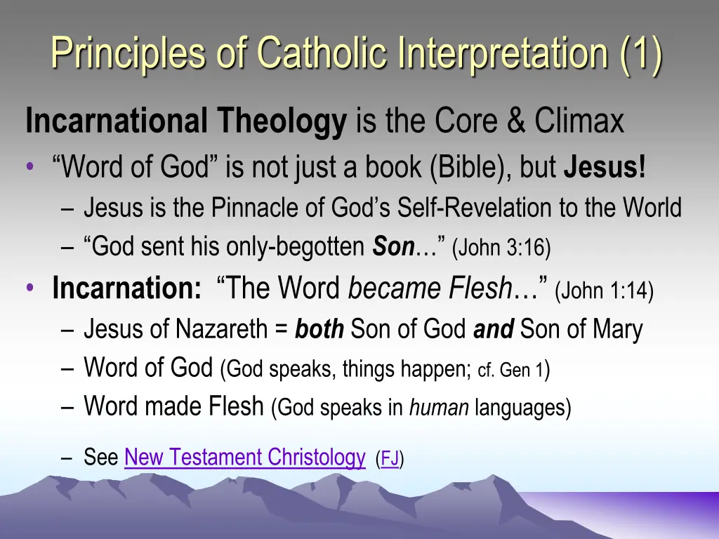 principles of catholic interpretation 1 1