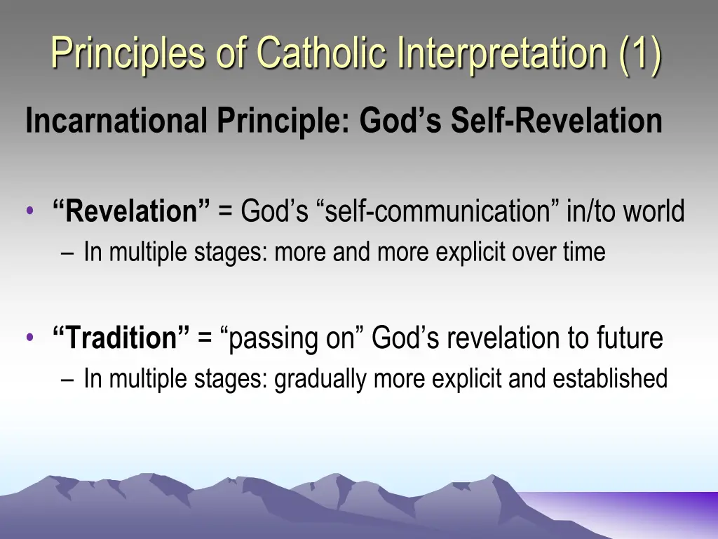 principles of catholic interpretation 1