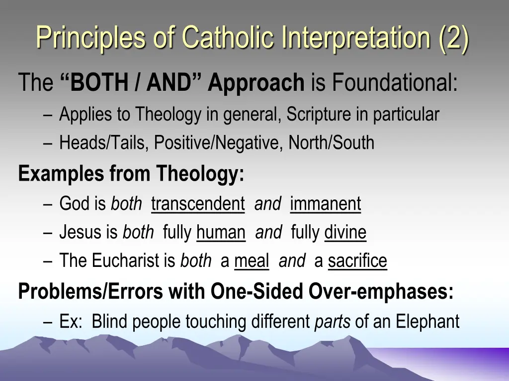 principles of catholic interpretation 2