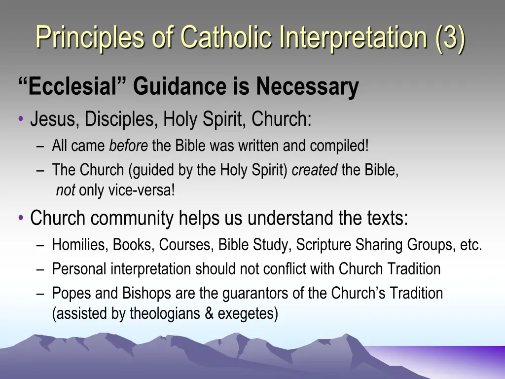 principles of catholic interpretation 3