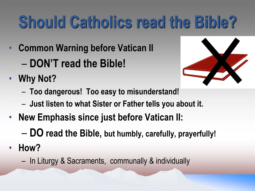 should catholics read the bible
