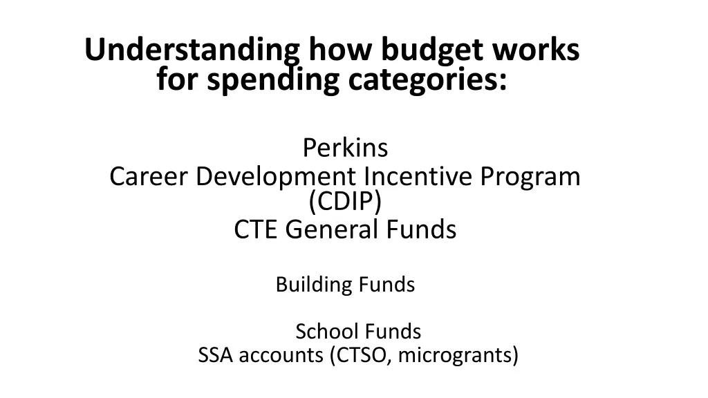 understanding how budget works for spending
