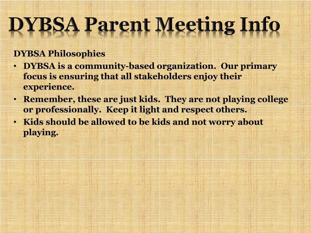 dybsa philosophies dybsa is a community based