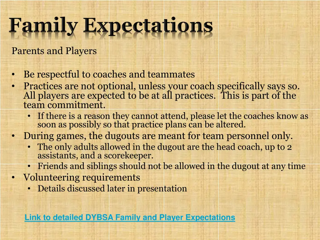 parents and players be respectful to coaches