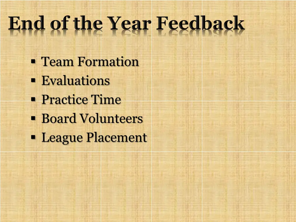 team formation evaluations practice time board