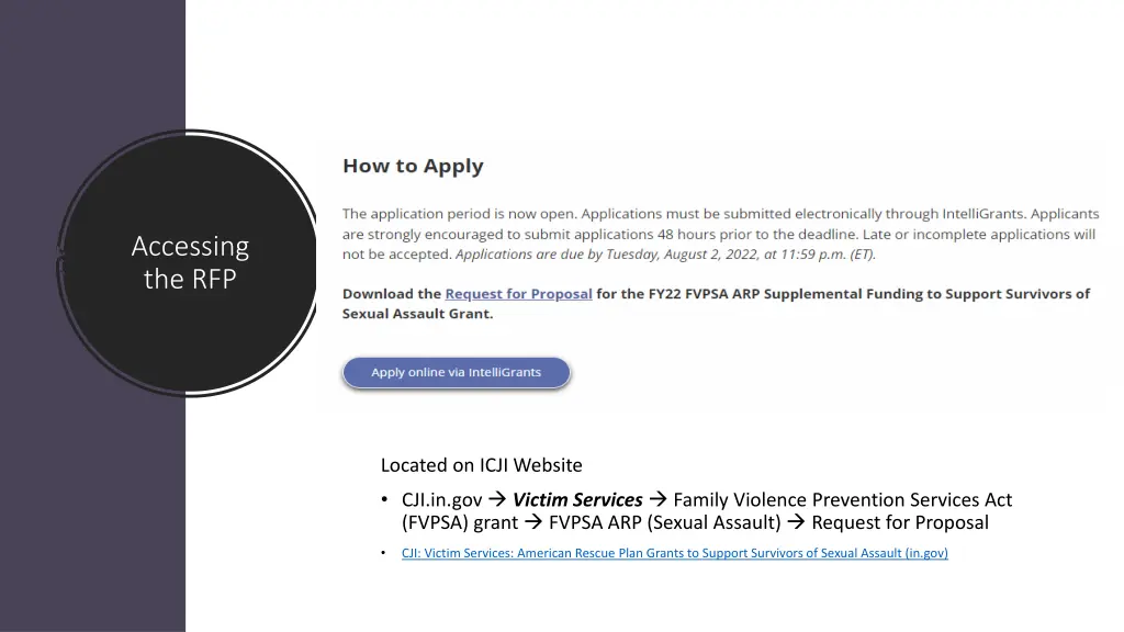 accessing the rfp