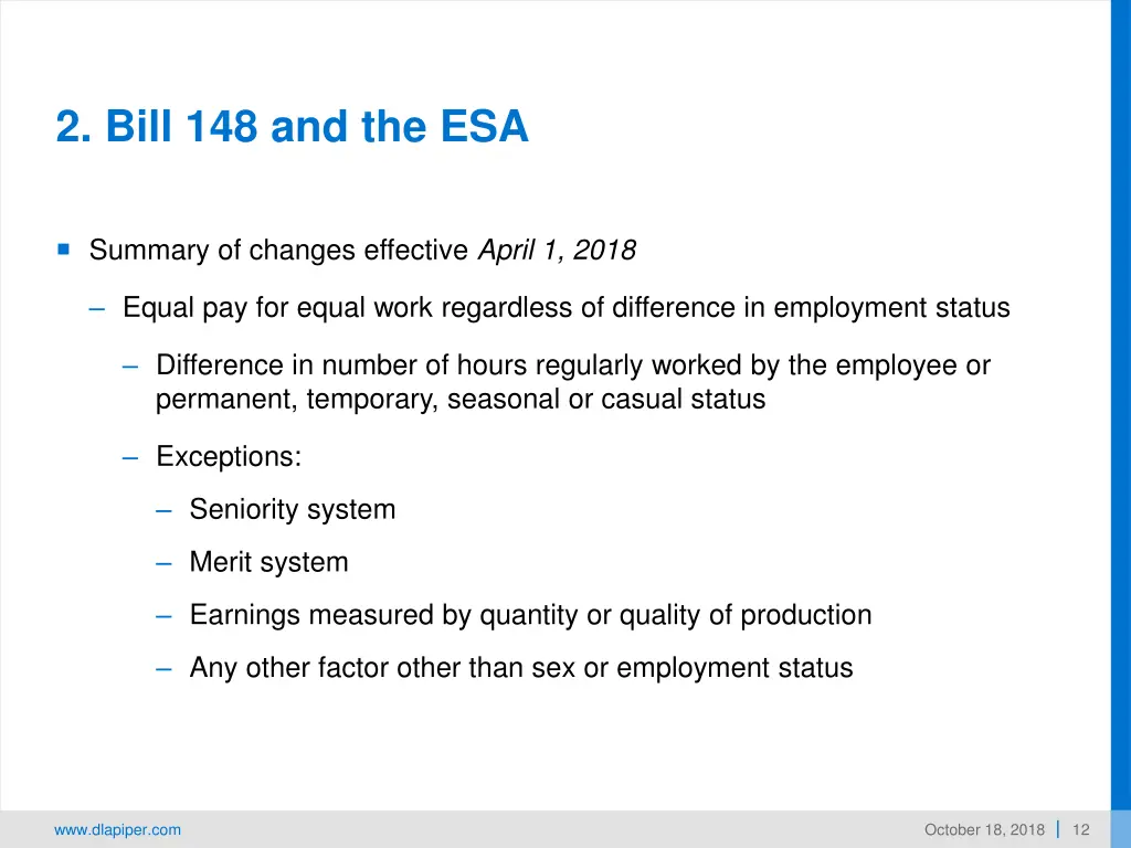 2 bill 148 and the esa 1