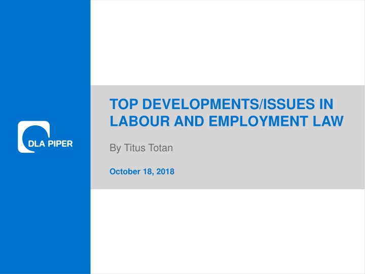top developments issues in labour and employment