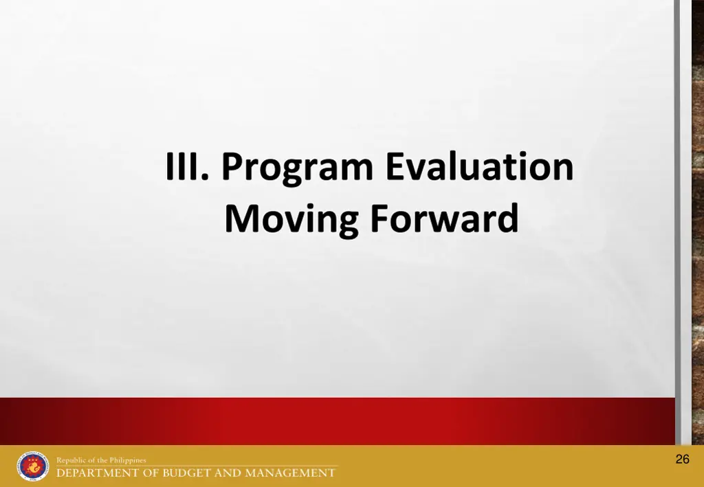 iii program evaluation moving forward