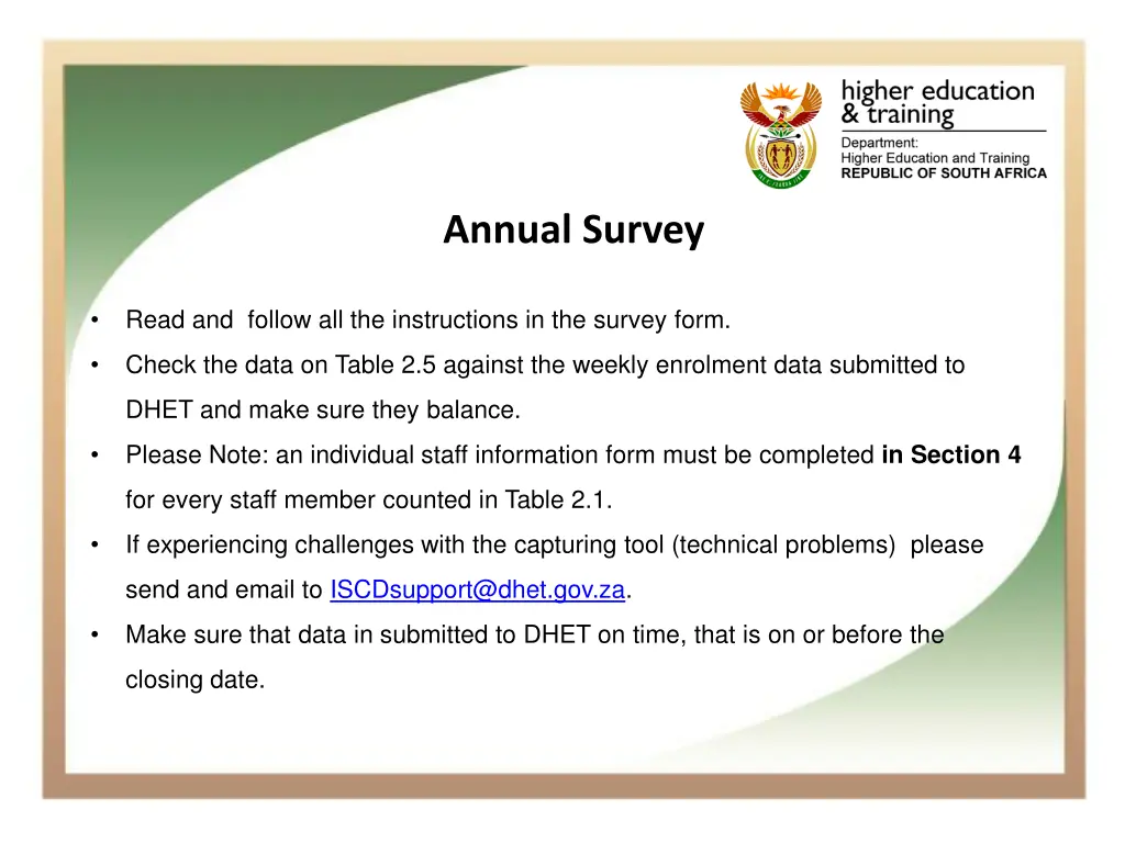 annual survey