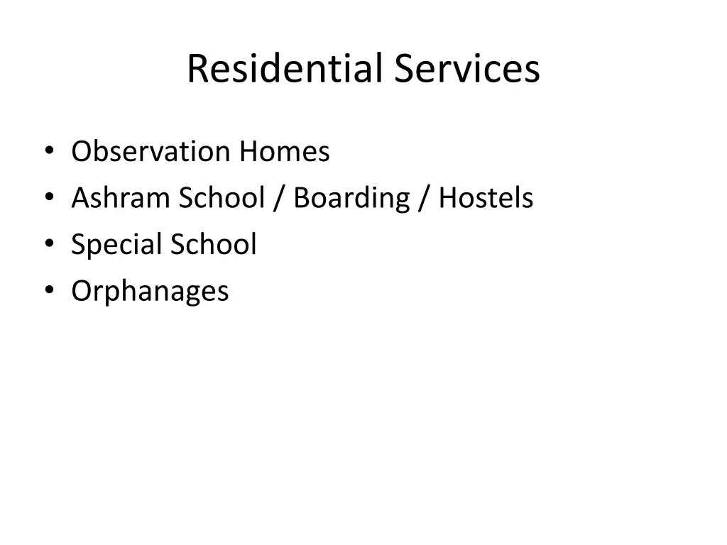 residential services
