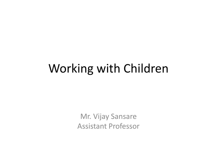 working with children