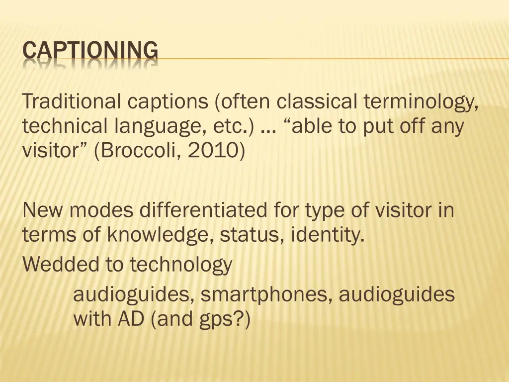 captioning