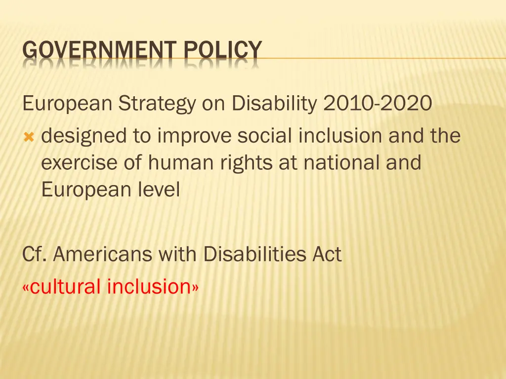 government policy