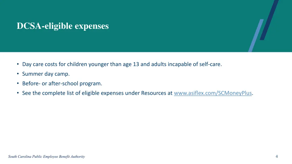 dcsa eligible expenses