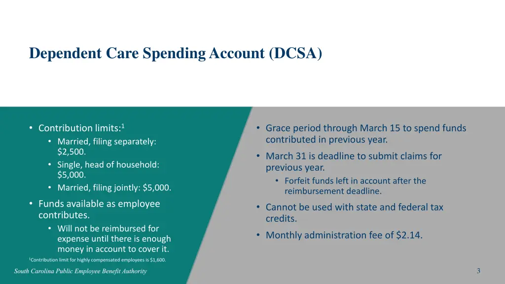 dependent care spending account dcsa