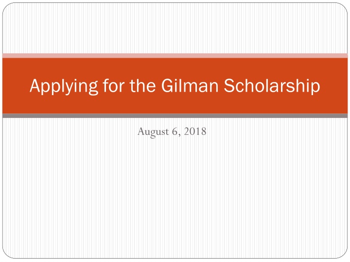 applying for the gilman scholarship