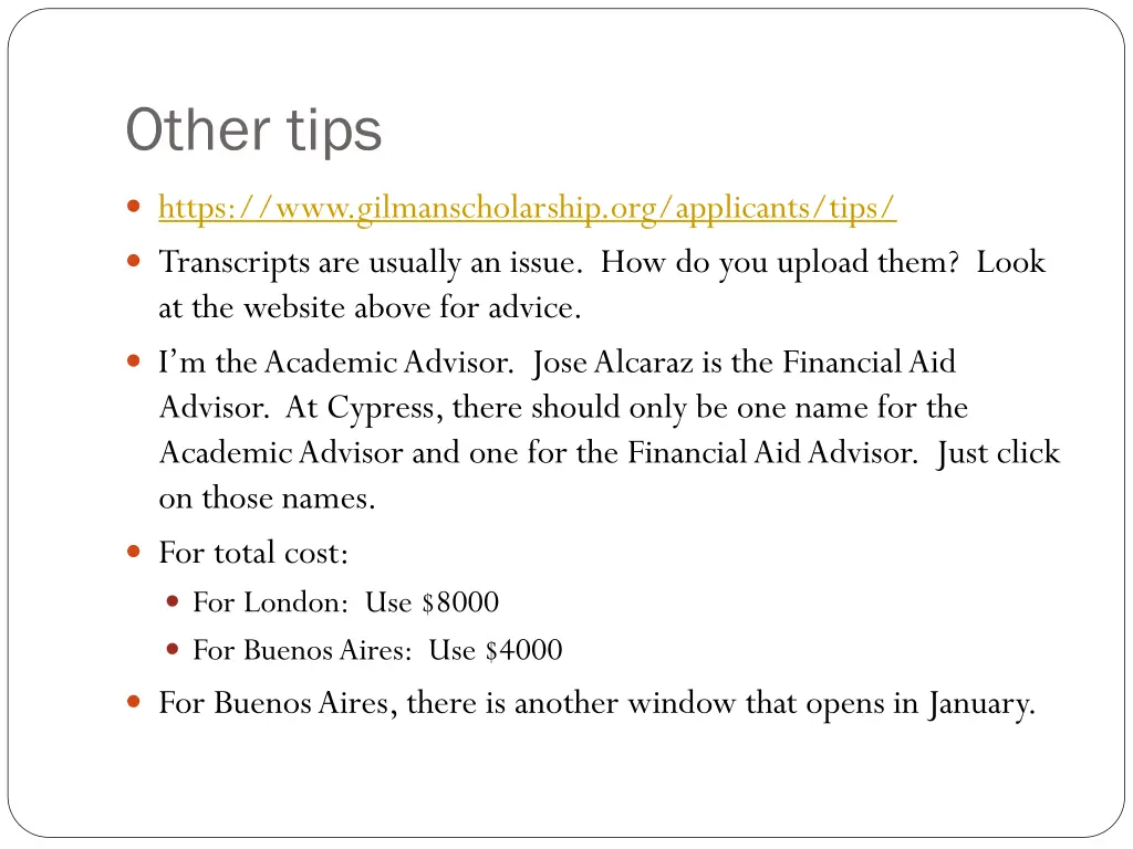 other tips