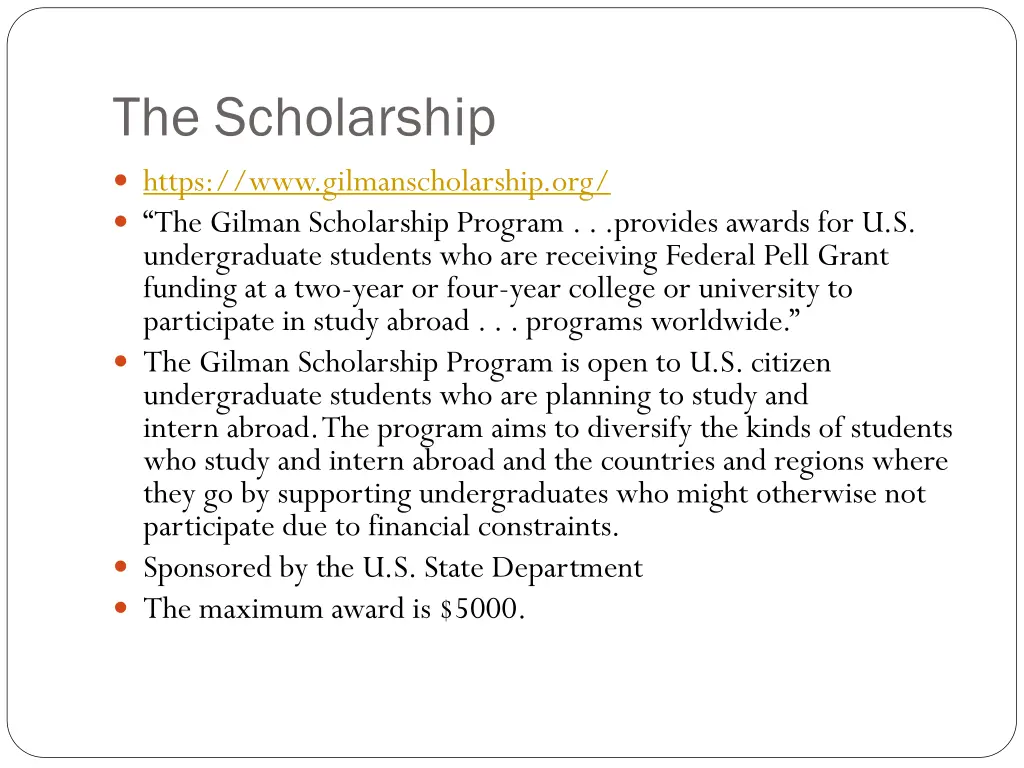the scholarship