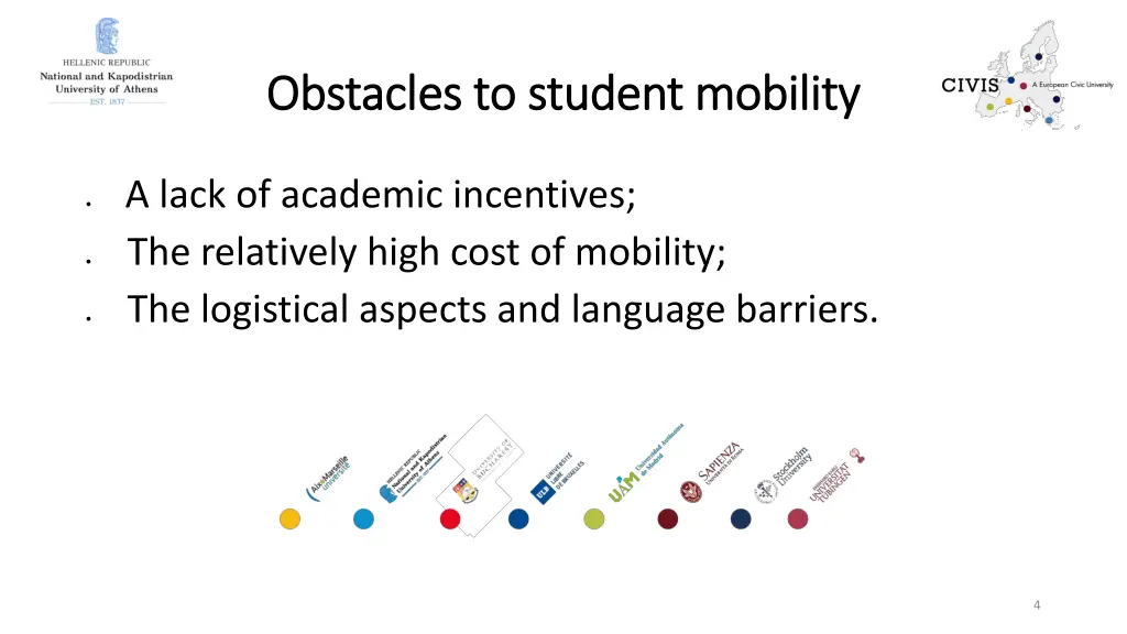 obstacles to student mobility obstacles