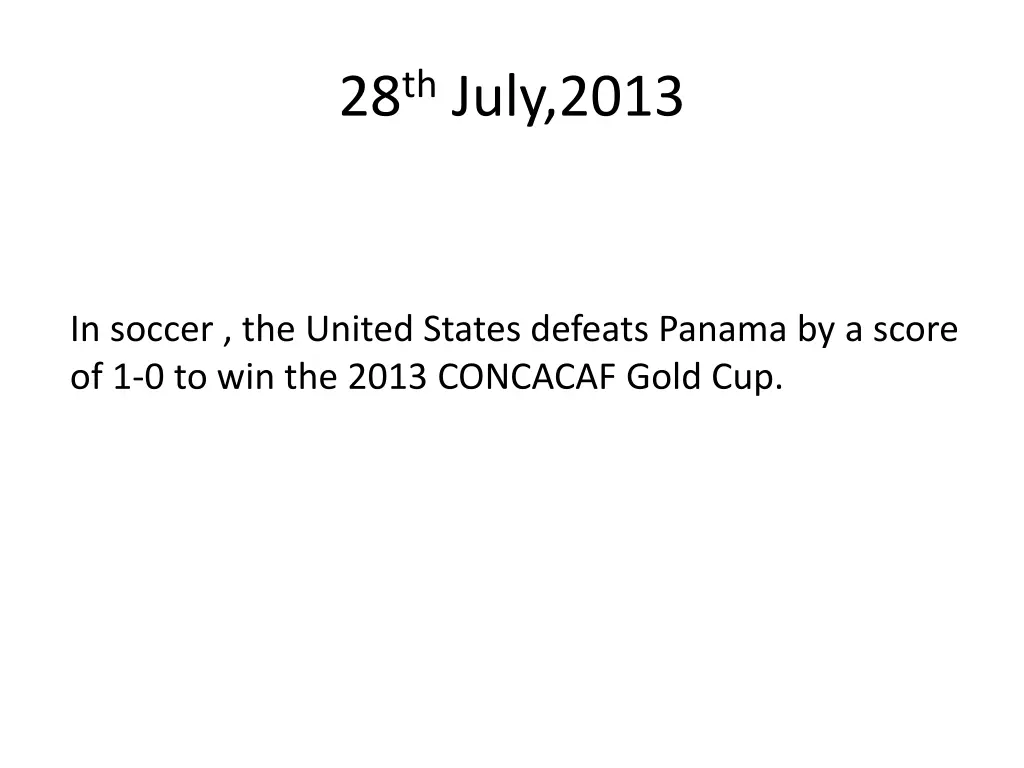 28 th july 2013 1