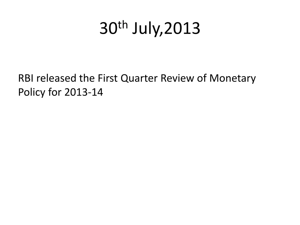 30 th july 2013 1