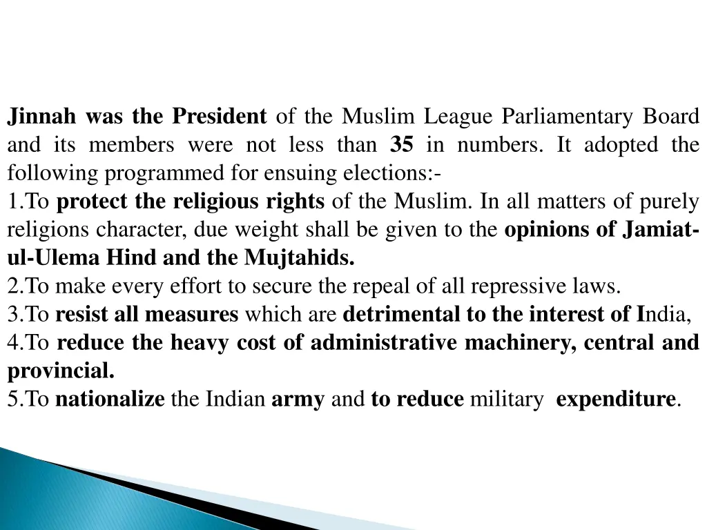 jinnah was the president of the muslim league