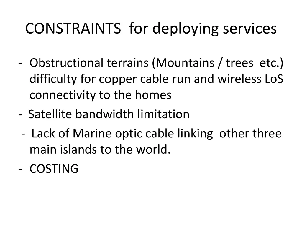 constraints for deploying services